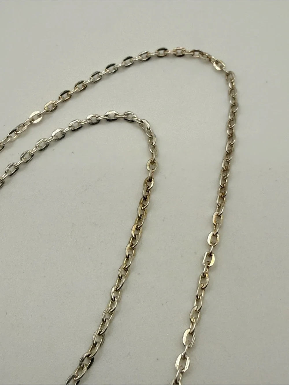 Vintage Smoky Quartz Pendant Necklace Silver‎ Tone 18”